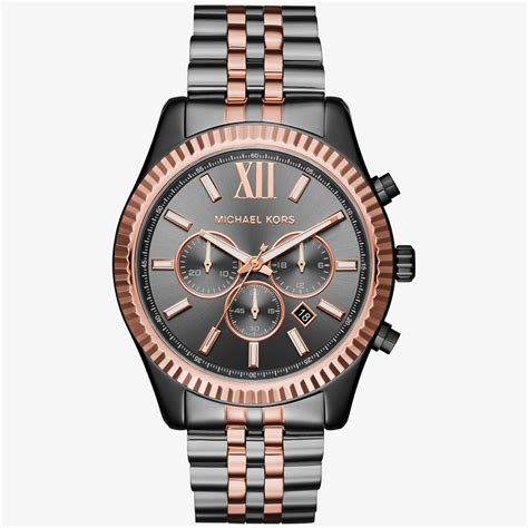 Michael Kors Lexington Chronograph Grey Dial Men's 